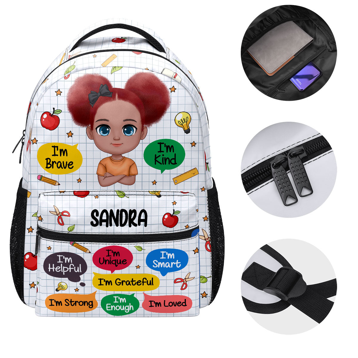 I'm Kind I'm Brave | Personalized Backpack JSBPPH1015D