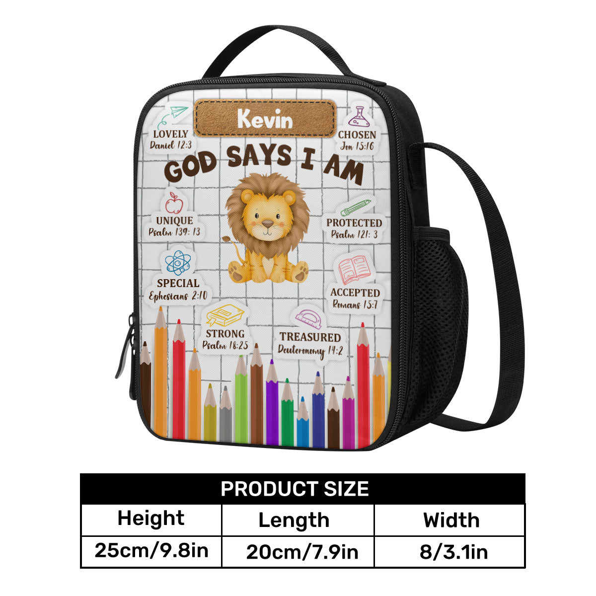 God Says I Am | Personalized Lunch Box Bag JSLBBPT1308TA