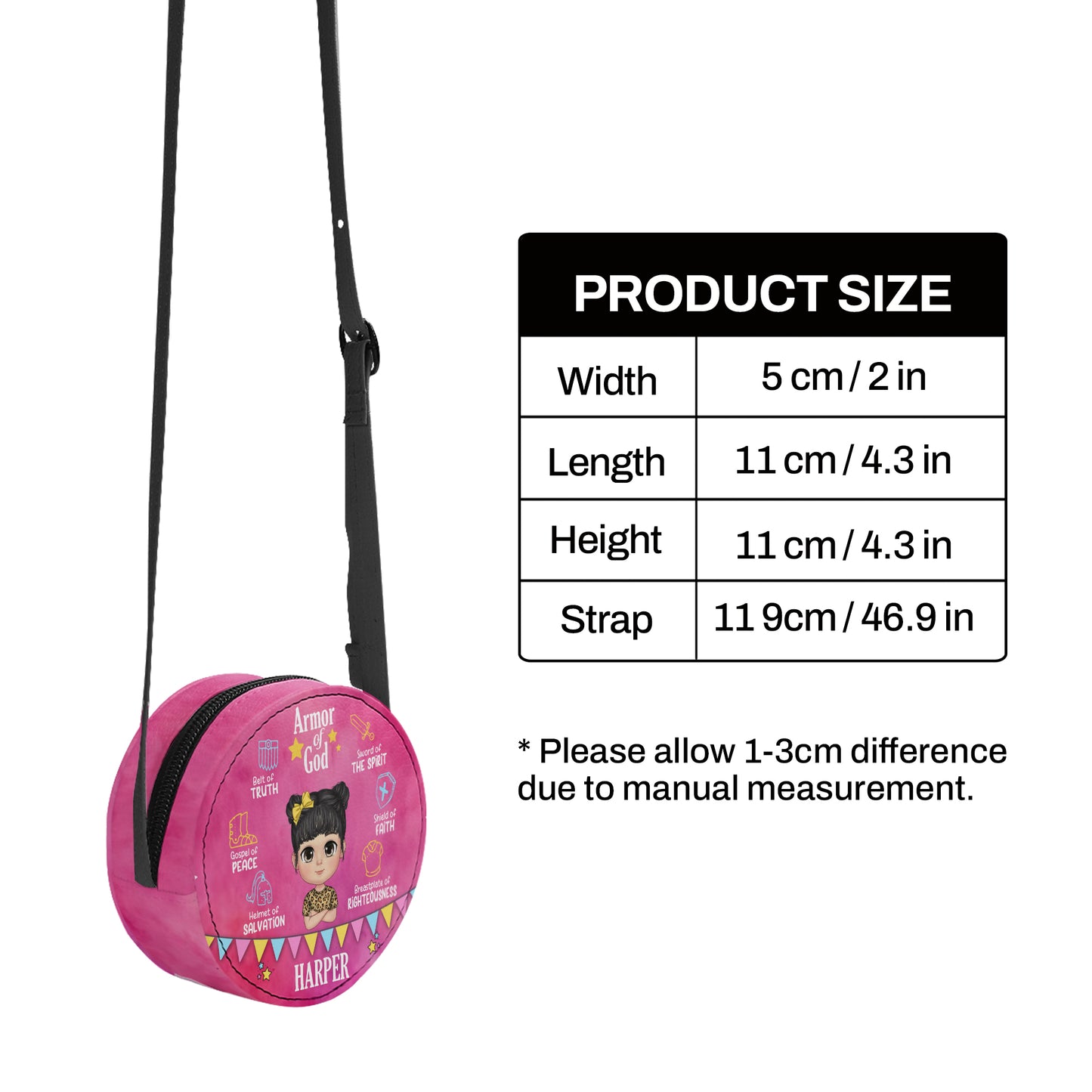 Armor Of God | Personalized Kid Round Purse JSCRBPT1194M