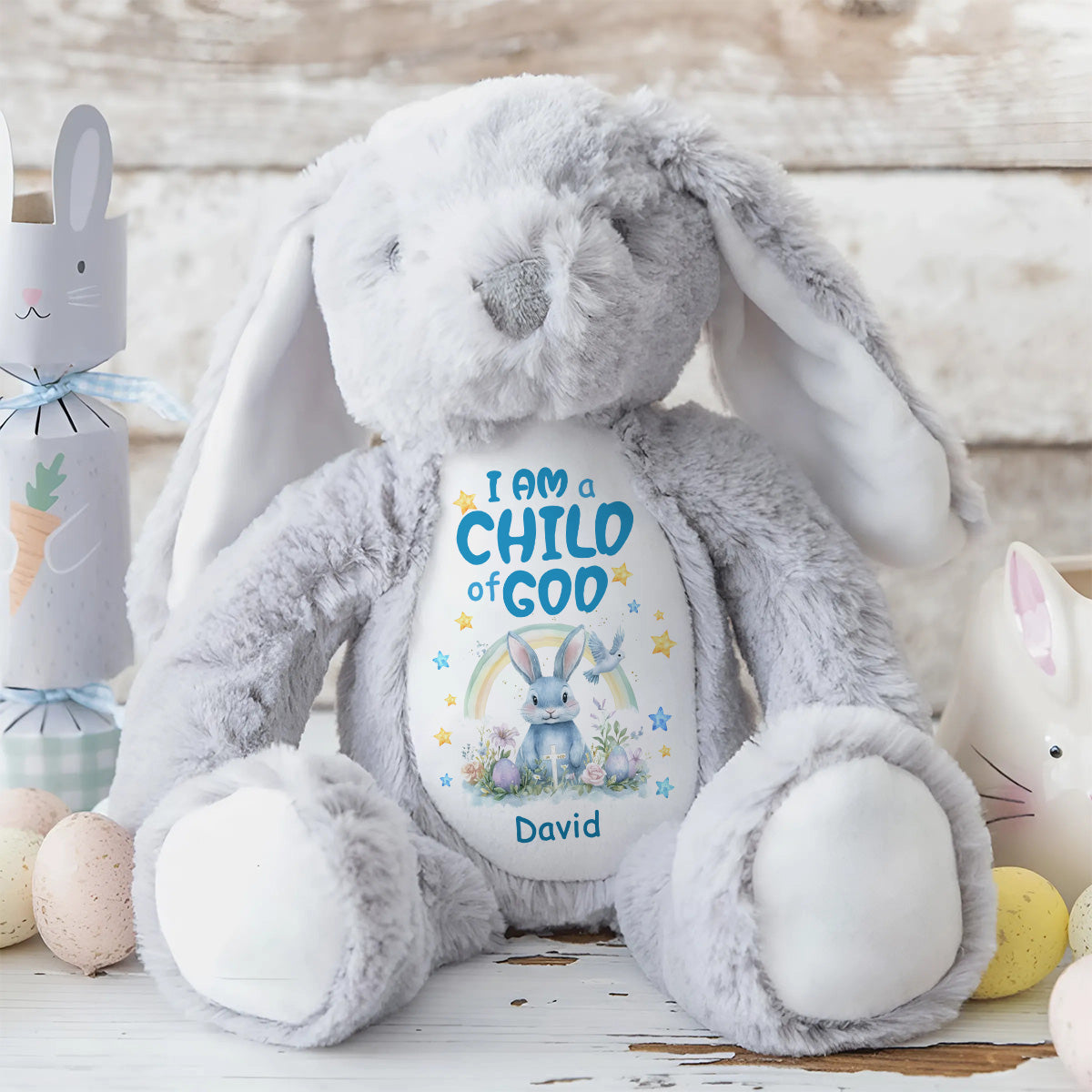 I Am A Child Of God | Personalized Stuffed Bunny