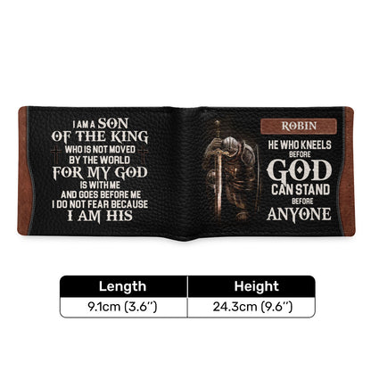 Son Of The King | Personalized Folded Wallet For Men JSLFWM1028