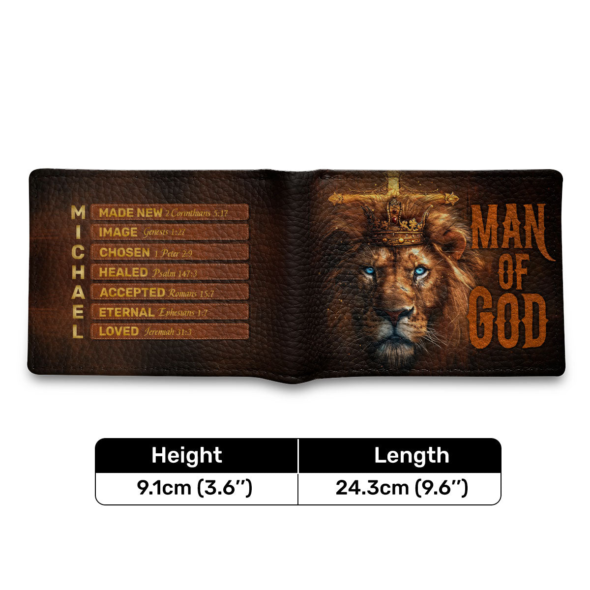 Man Of God | Personalized Folded Wallet For Men