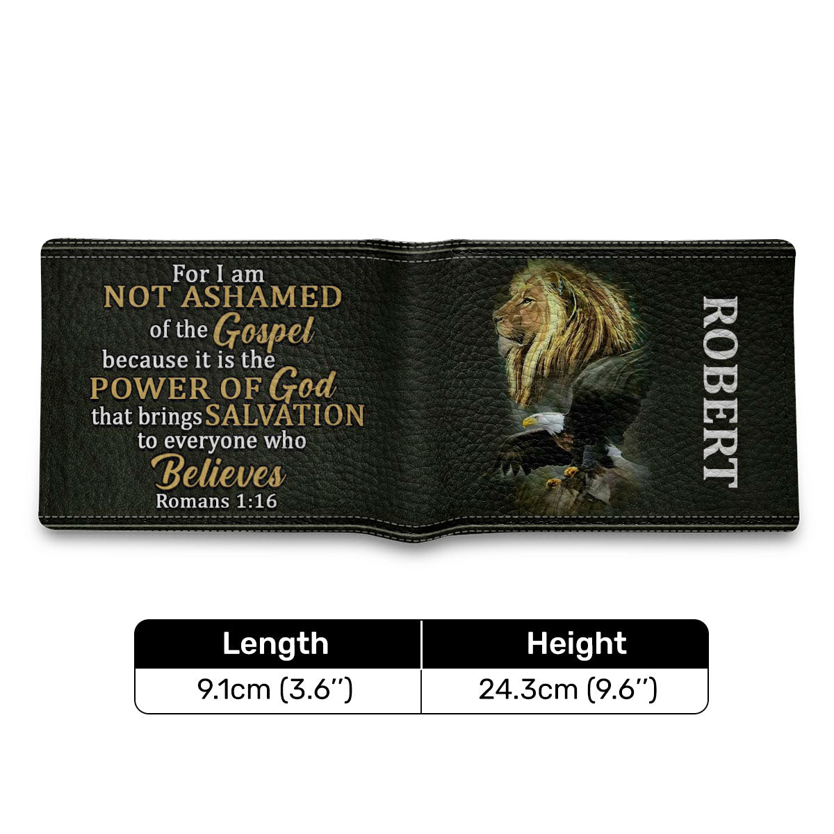 Not Ashamed Of The Gospel | Personalized Folded Wallet For Men JSLFWM1031