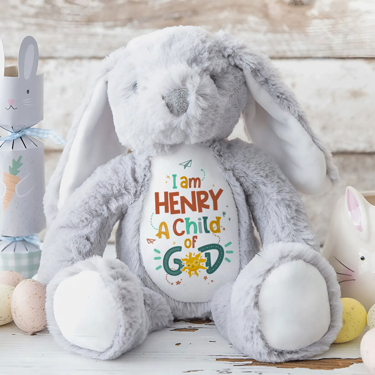 I Am A Child Of God | Personalized Stuffed Bunny