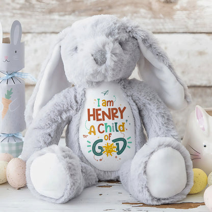 I Am A Child Of God | Personalized Stuffed Bunny