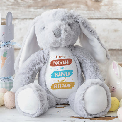 I Am Kind And Brave | Personalized Stuffed Bunny
