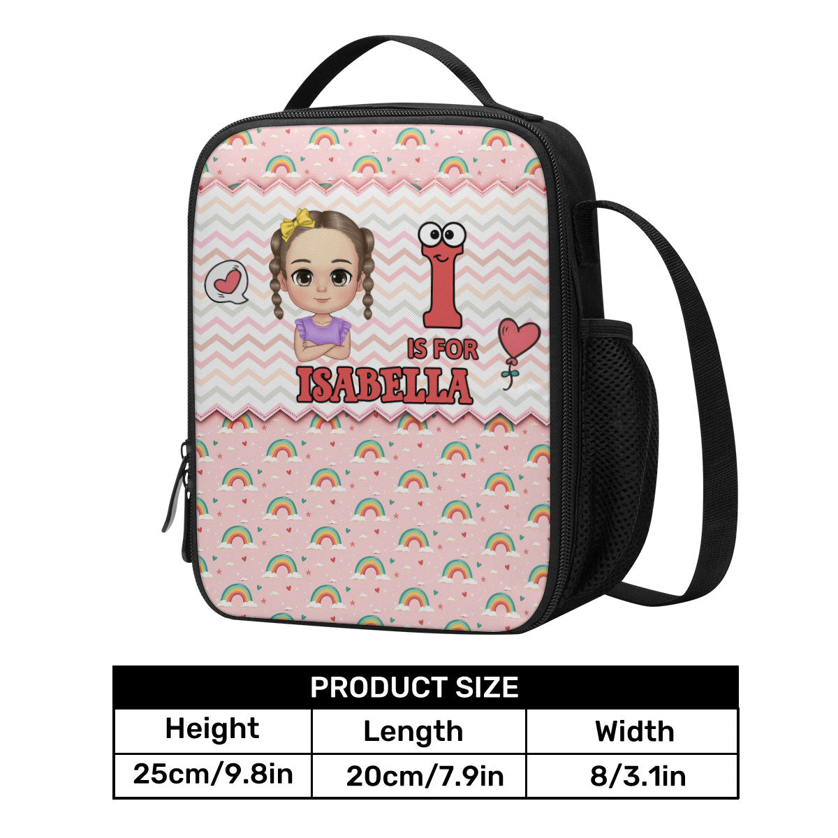 School Kid's Name | Personalized Lunch Box Bag JSLBBPT1304L