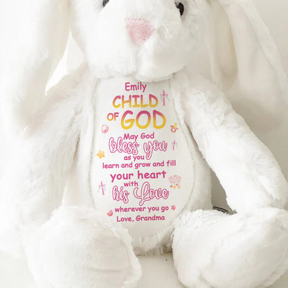 May God Bless You | Personalized Stuffed Bunny