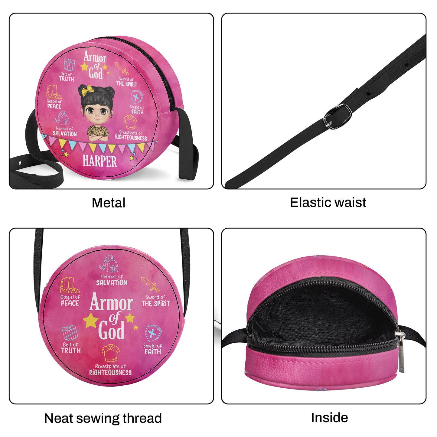 Armor Of God | Personalized Kid Round Purse JSCRBPT1194M