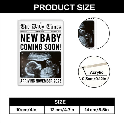 New Baby Is Coming | Personalized 1-Side Acrylic Ornament JSACOPN2723L