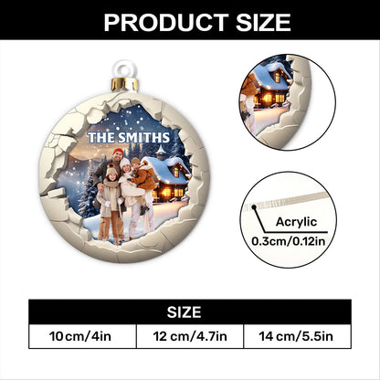 Family Forever 3D Effect | Personalized 1-Side Acrylic Ornament JSACOPN2716T