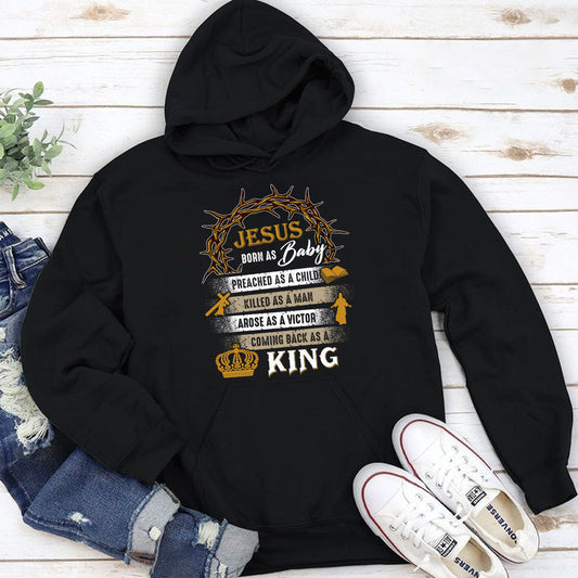 Jesus Born As A Baby - Simple Christian Unisex Hoodie NUM259