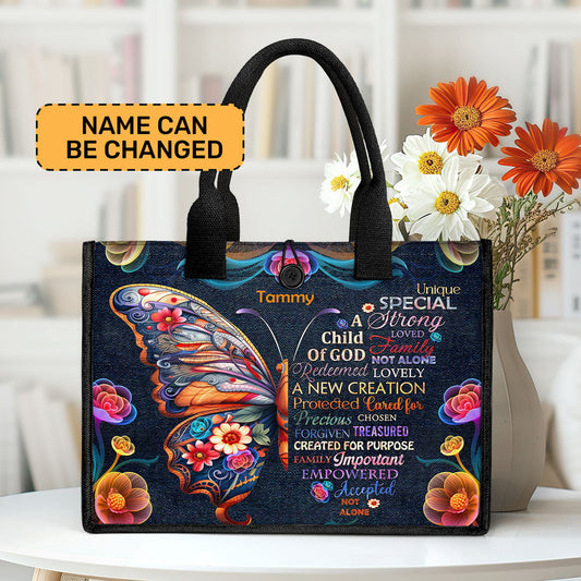 A Child Of God - Personalized New Canvas Tote Bag CTBM719