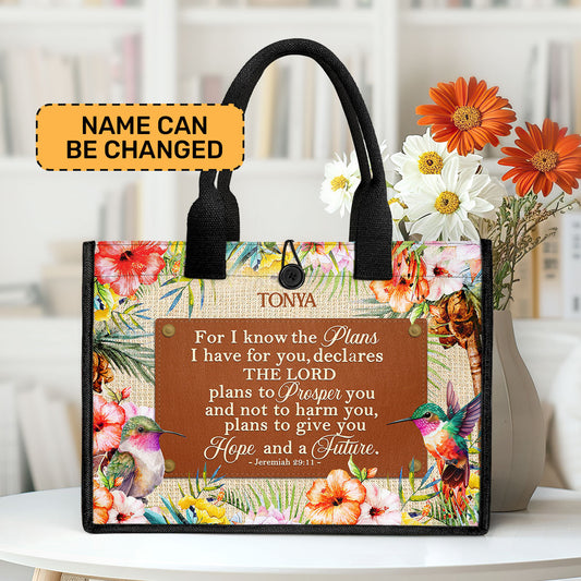 For I Know The Plans - Personalized New Canvas Tote Bag CTBM806