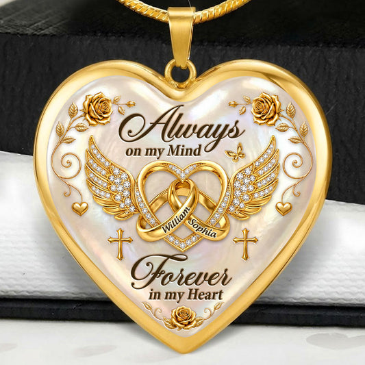 Guardian Wings Of Love | Personalized Heart Necklace