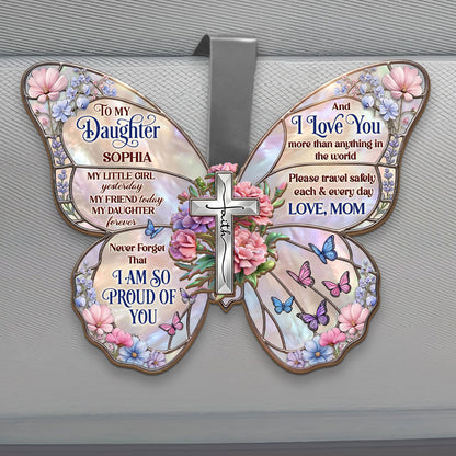 My Little Girl Yesterday, My Friend Today, My Daughter Forever | Personalized Car Visor Clip