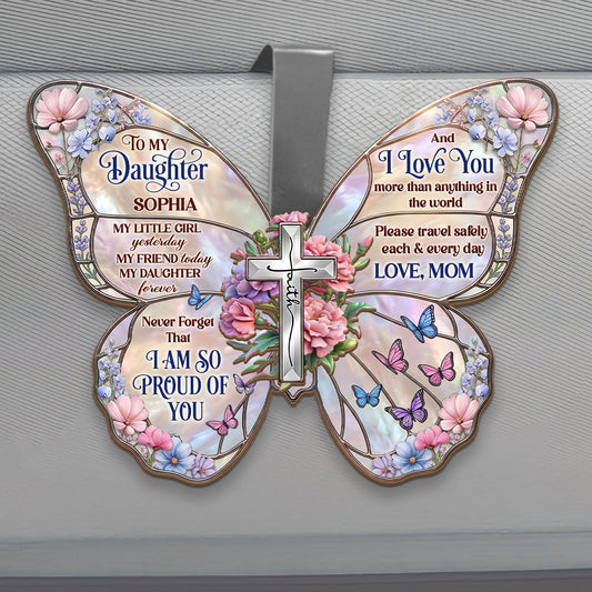 My Little Girl Yesterday, My Friend Today, My Daughter Forever | Personalized Car Visor Clip