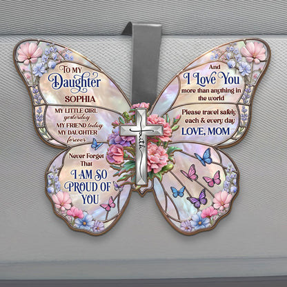 My Little Girl Yesterday, My Friend Today, My Daughter Forever | Personalized Car Visor Clip