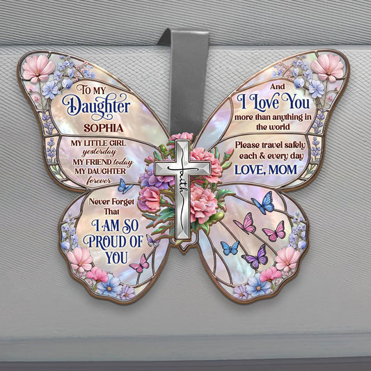 My Little Girl Yesterday, My Friend Today, My Daughter Forever | Personalized Car Visor Clip