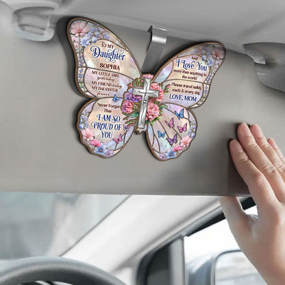 My Little Girl Yesterday, My Friend Today, My Daughter Forever | Personalized Car Visor Clip