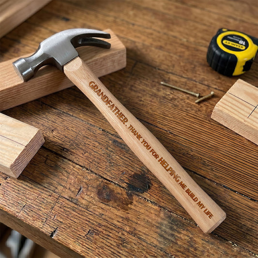Thank You For Helping Me Build My Life | Personalized Wooden Hammer