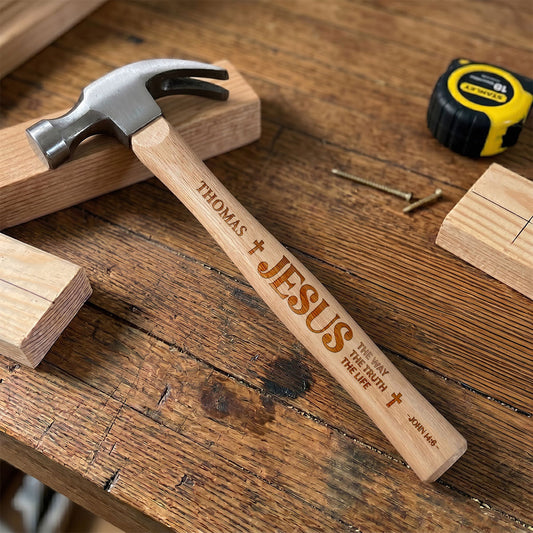 Jesus The Way The Truth The Life | Personalized Wooden Hammer