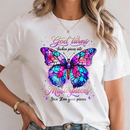 Broken Pieces Into God’s Masterpiece |  2D Unisex T-shirt