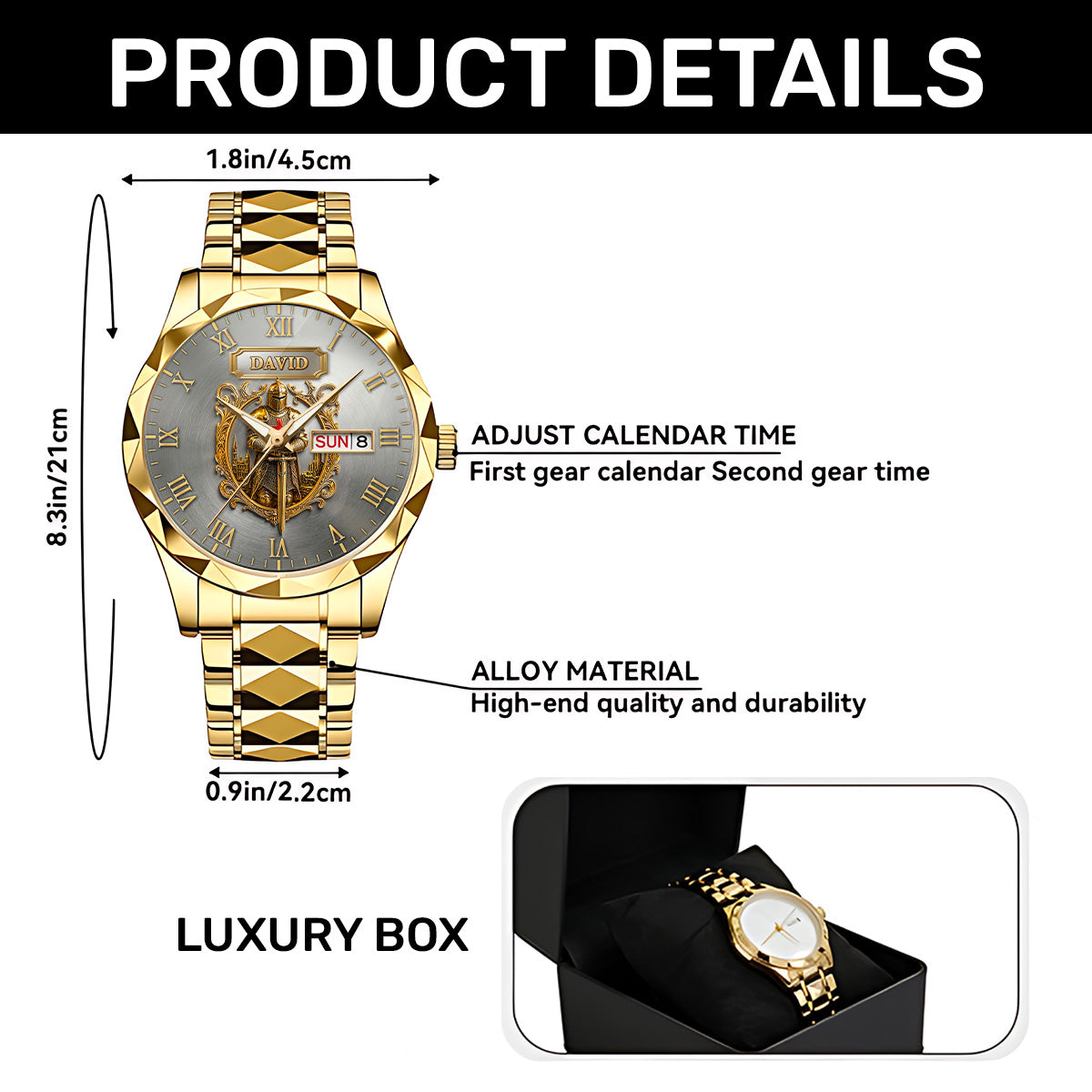 Knight Of God  | Personalized Men's Wrist Watch