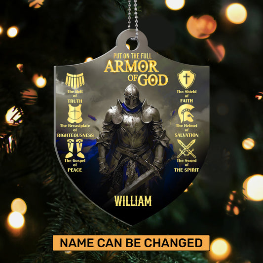 Put On The Full Armor Of God | Personalized 1-Side Acrylic Ornament JSACOHLTN1747L