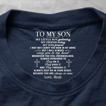 Pray On It Pray Over It Pray Through It | Personalized Shirt With Design Inner Neck