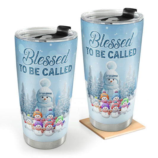 Blessed To Be Called Grandma | Personalized Stainless Steel Tumbler