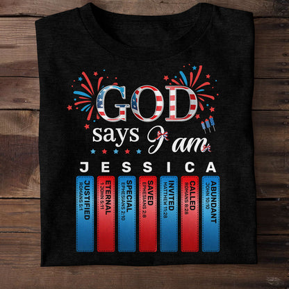 God Says I Am | Personalized 2D Unisex T-shirt