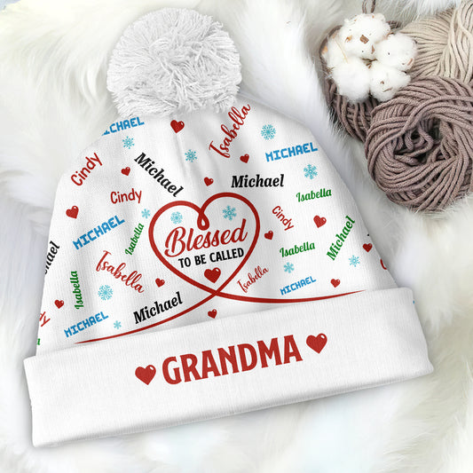 Blessed To Be Called Grandma  | Personalized Bobble Beanie Hat