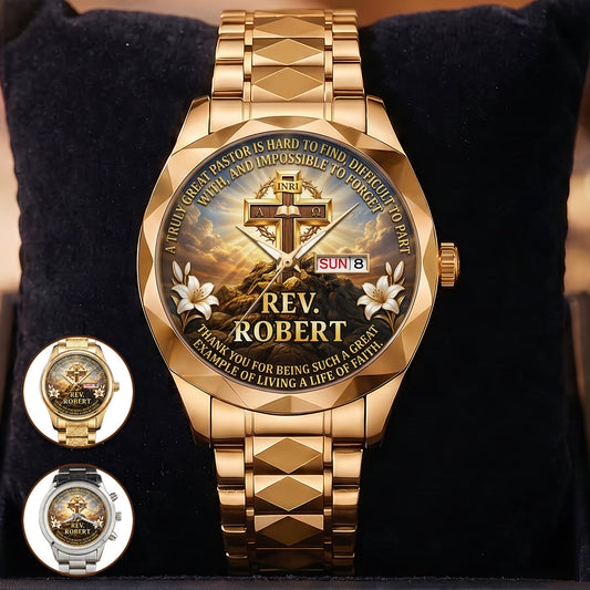 A Truly Great Pastor | Personalized Men's Wrist Watch