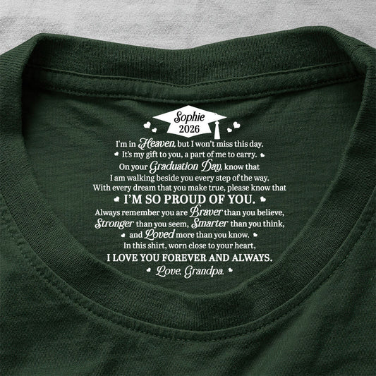 I’m In Heaven But I Won't Miss This Day | Personalized Shirt With Design Inner Neck