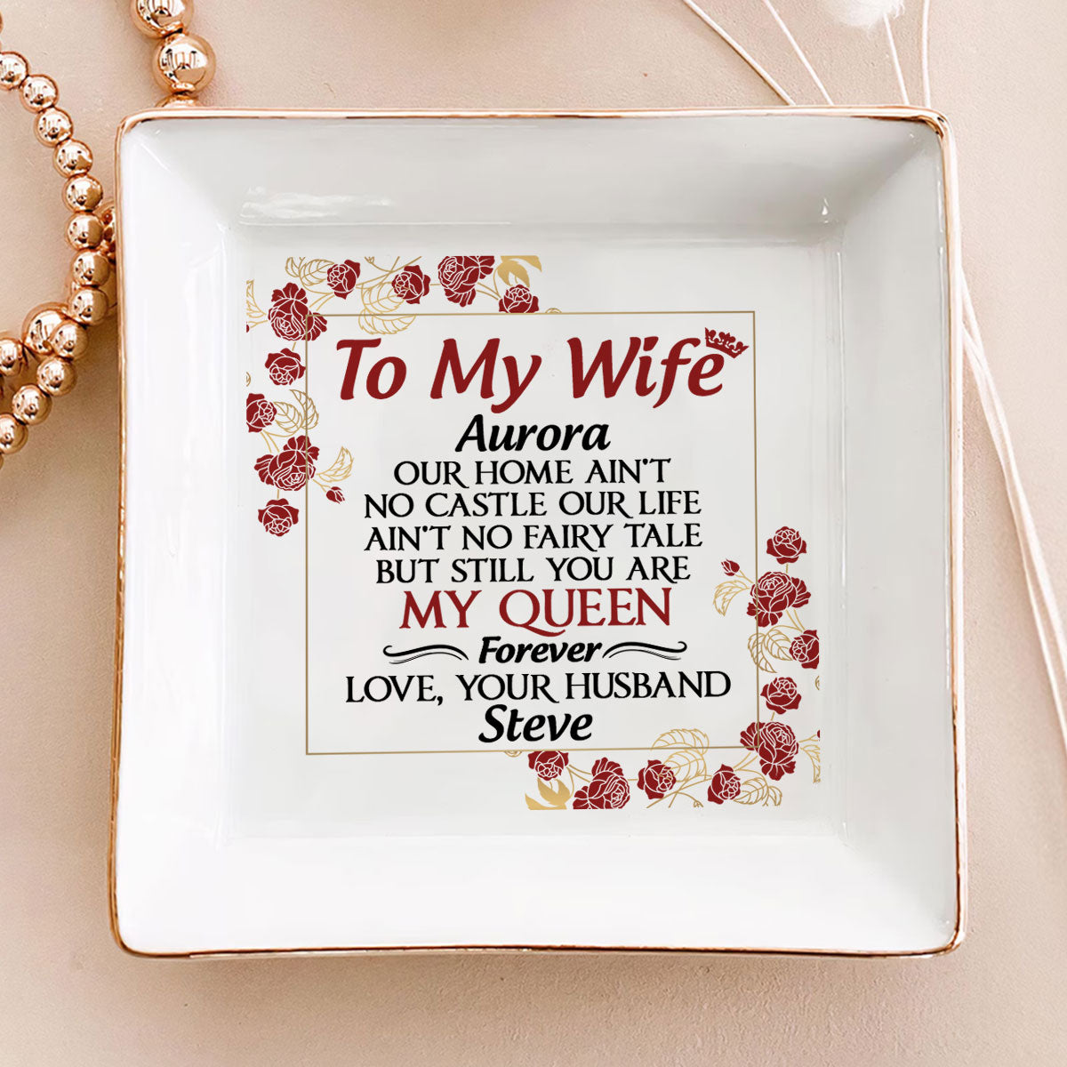 To My Wife | Personalized Jewelry Dish