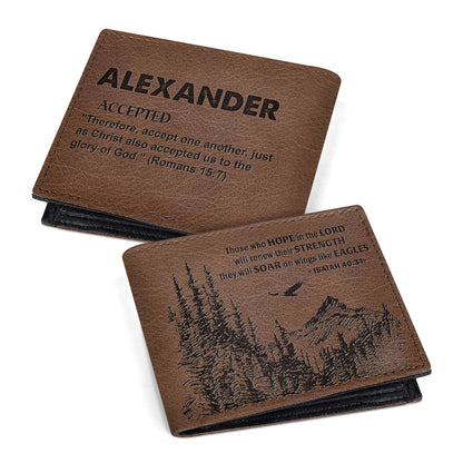 They Will Soar On Wings Like Eagles | Personalized Folded Wallet For Men