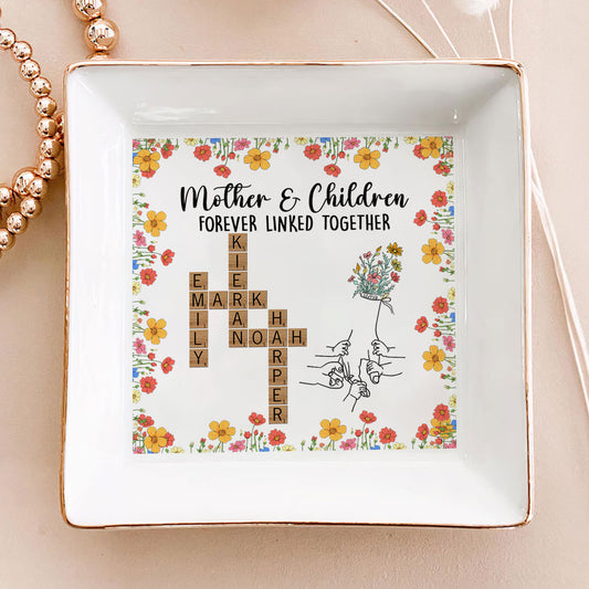 Mother And Child Forever Linked Together | Personalized Jewelry Dish