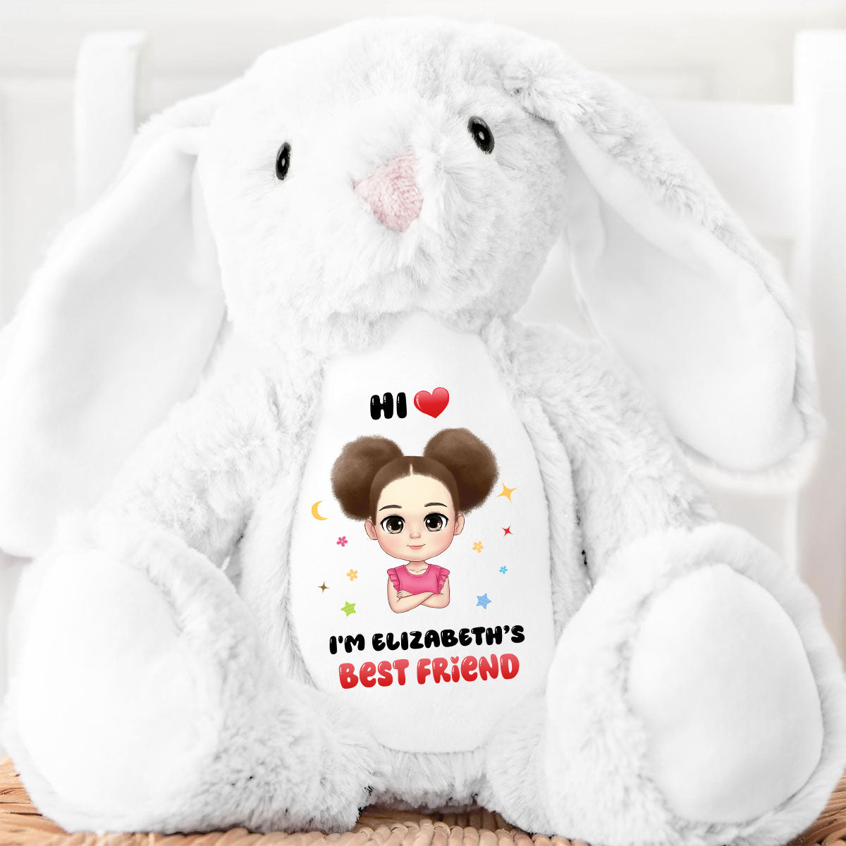 I'm Baby's Best Friend | Personalized Stuffed Bunny