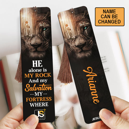 Special Personalized Wooden Bookmarks - He Alone Is My Rock MH33