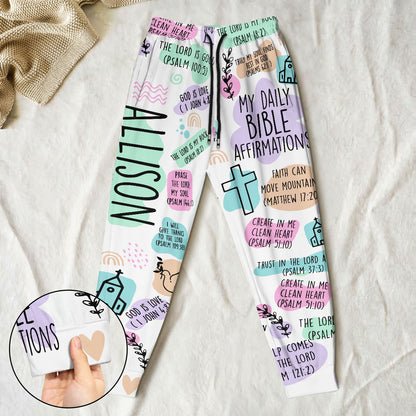 My Daily Bible Affirmations | Personalized Sweatpants