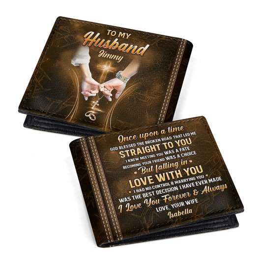 I Love You Forever | Personalized Leather Folded Wallet