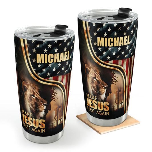 Make Jesus First Again | Personalized Stainless Steel Tumbler