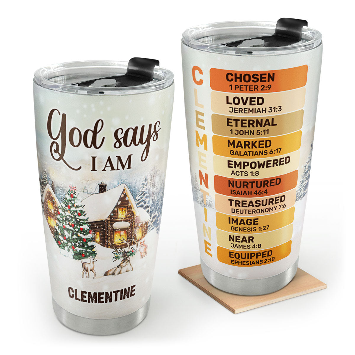 God Says I Am | Personalized Stainless Steel Tumbler