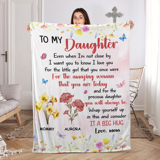 To My Daughter | Personalized Fleece Blanket JSFBPN2856TA