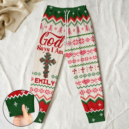 God Says I Am | Personalized Sweatpants