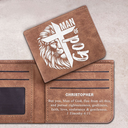 Man Of God | Personalized Classic Leather Wallet
