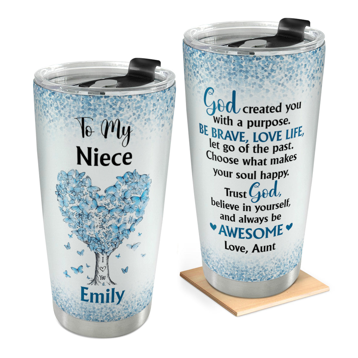 To My Niece | Personalized Stainless Steel Tumbler