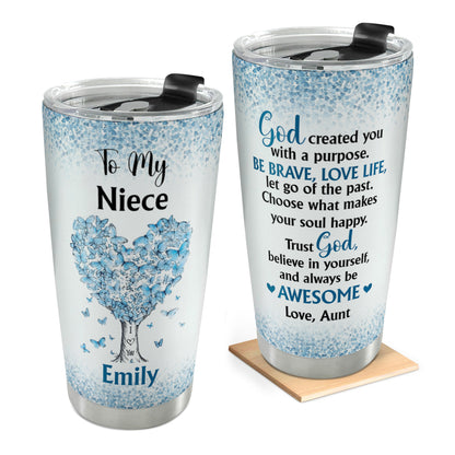To My Niece | Personalized Stainless Steel Tumbler