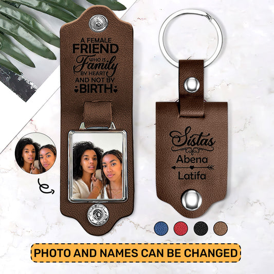 Sistas - Leather Photo Keychain LPKM11